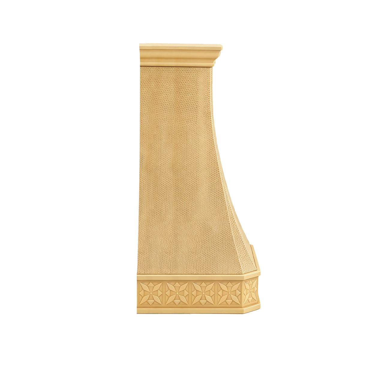 Fobest Custom Handcrafted Brass Metal Range Hood with Beehive Hammered Texture FSS-679