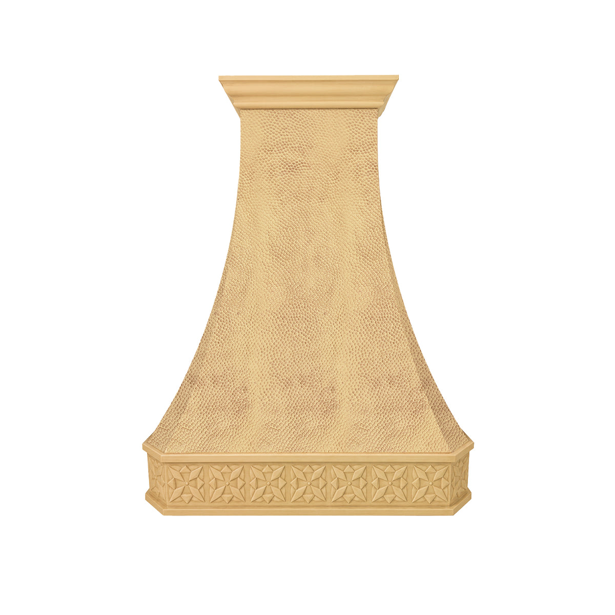 Fobest Custom Handcrafted Brass Metal Range Hood with Beehive Hammered Texture FSS-679
