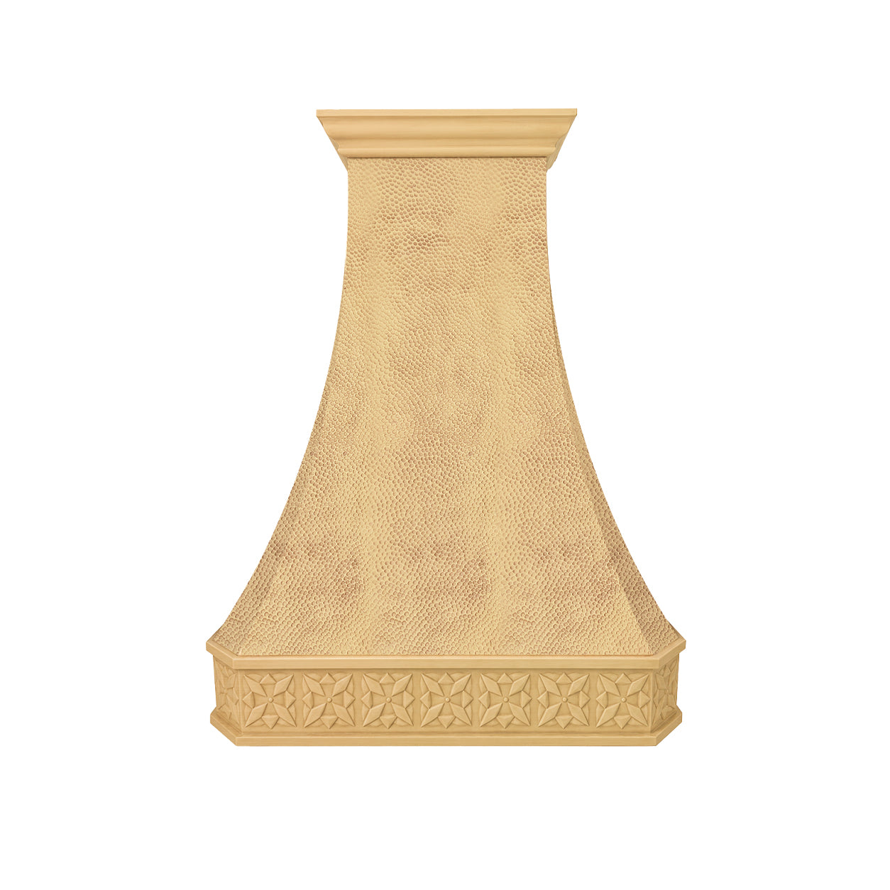 Fobest Custom Handcrafted Brass Metal Range Hood with Beehive Hammered Texture FSS-679