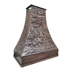Fobest Custom Handcrafted Landscape Copper Range Hood FCP-376
