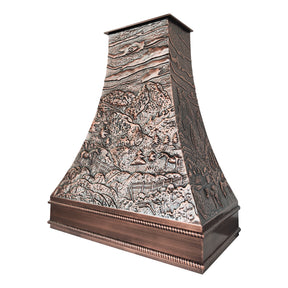 Fobest Custom Handcrafted Landscape Copper Range Hood FCP-376