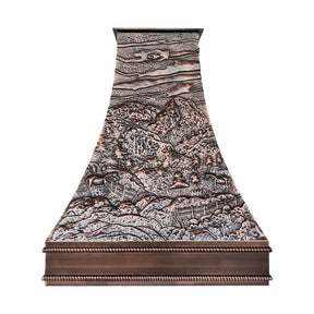 Fobest Custom Handcrafted Landscape Copper Range Hood FCP-376