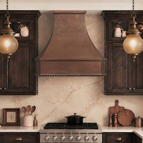 Fobest Custom Handcrafted Vintage Copper Metal Range Hood with Smooth Texture FCP-380