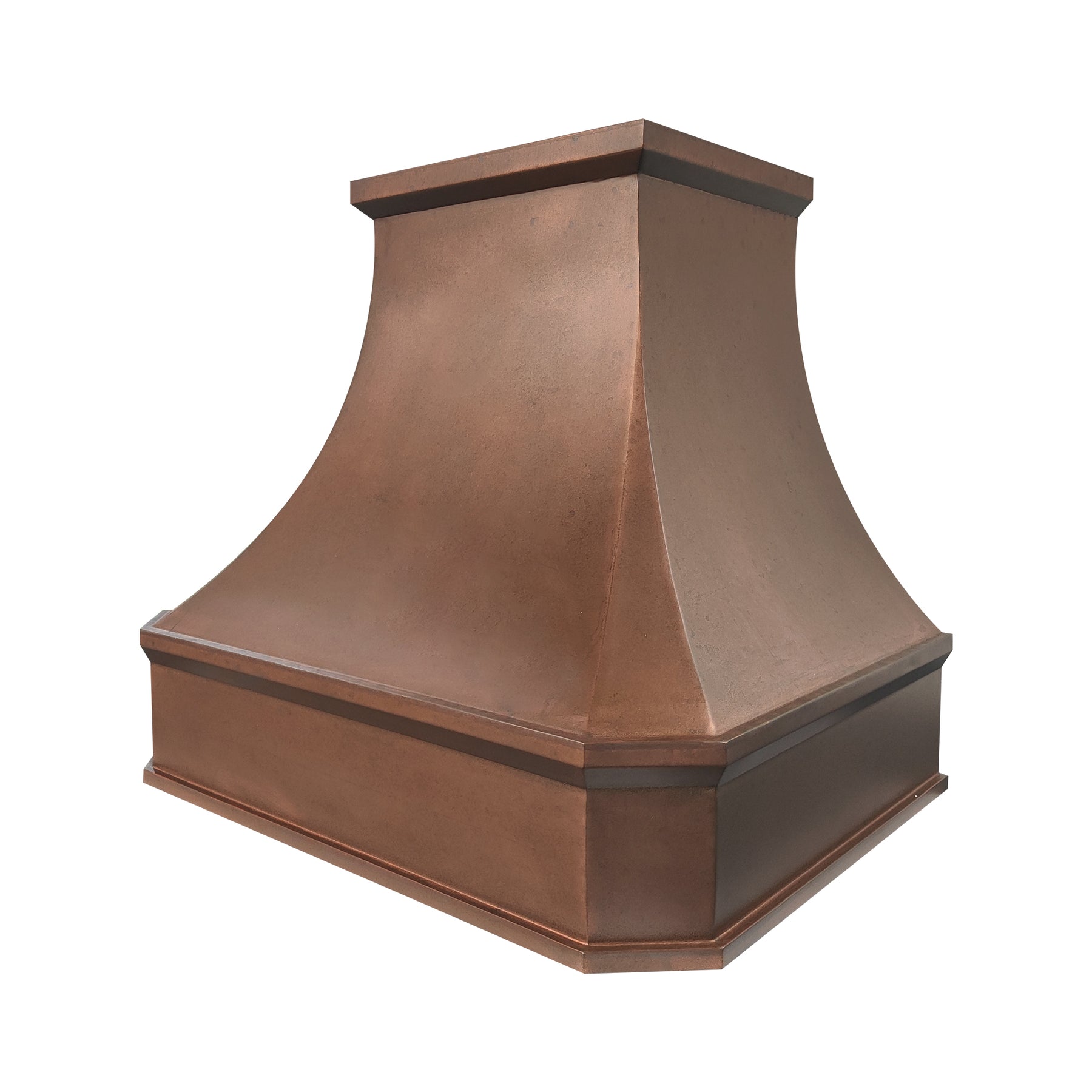 Fobest Custom Handcrafted Vintage Copper Metal Range Hood with Smooth Texture FCP-380