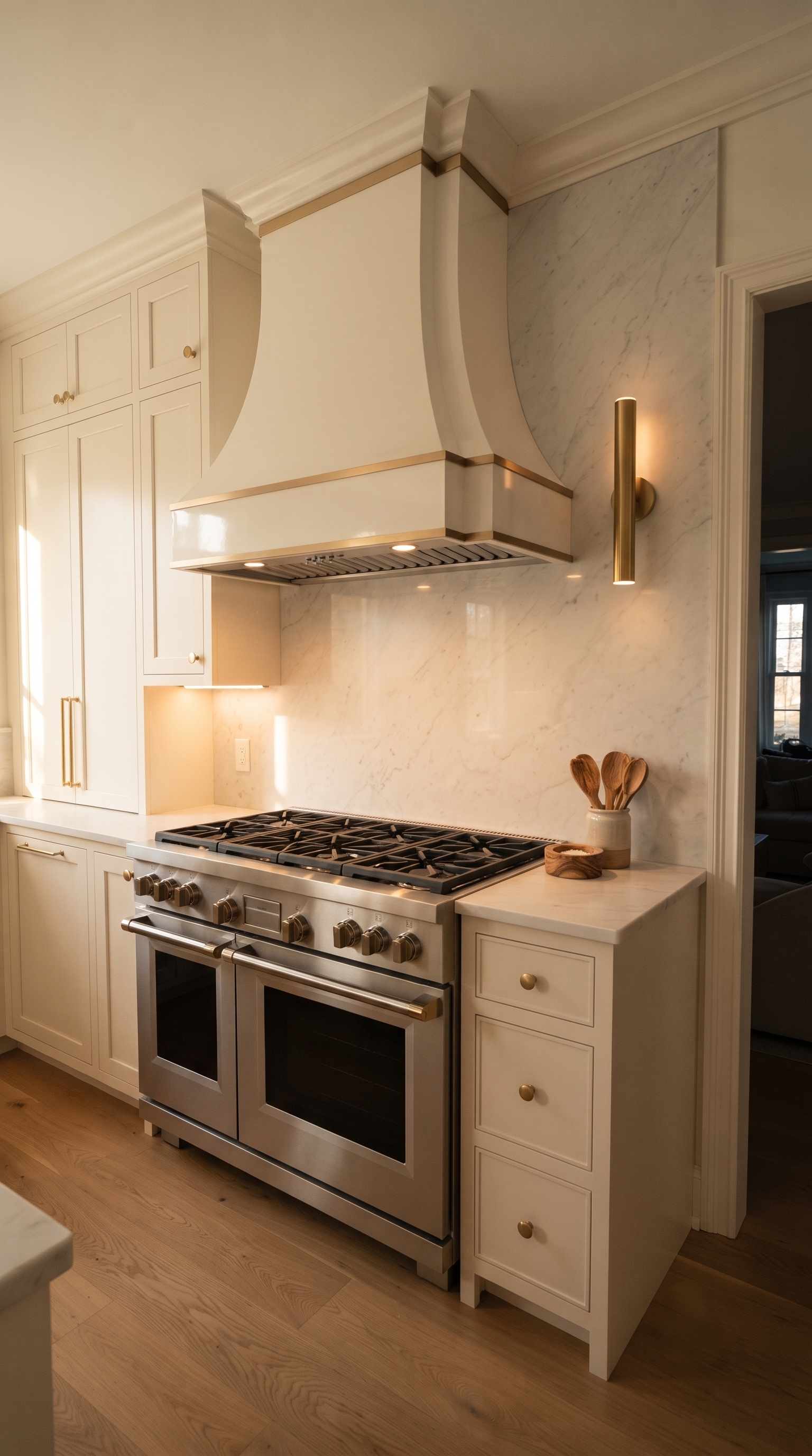 Fobest Custom Kitchen Hood with Brass Decor FSS-246