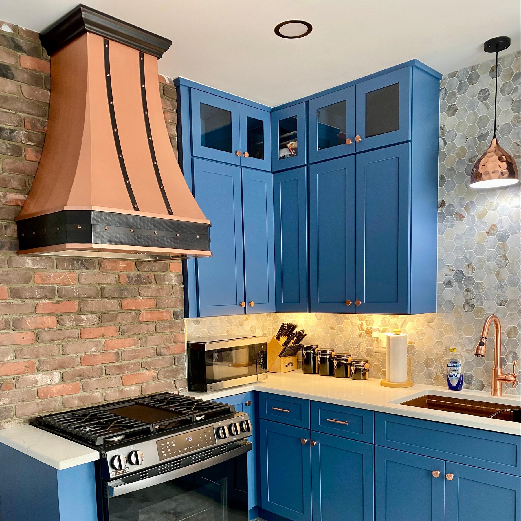 Fobest Custom Kitchen Vent Hood with Copper Dark Finish FCP-299