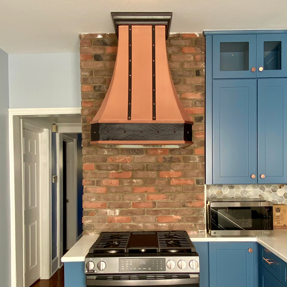 Fobest Custom Kitchen Vent Hood with Copper Dark Finish FCP-299