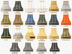 Fobest Custom Luxury Kitchen Hood with Brass Bands FSS-415
