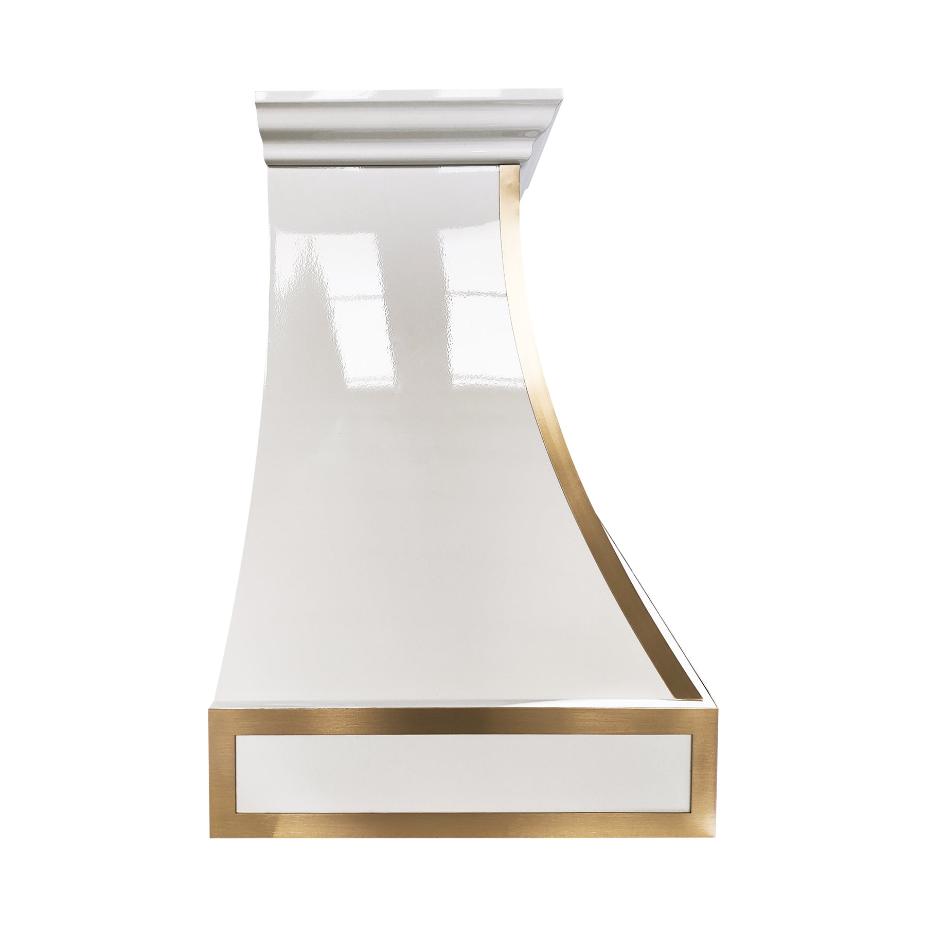Fobest Custom Luxury Stainless Steel Range Hood with Brushed Brass Straps FSS-675