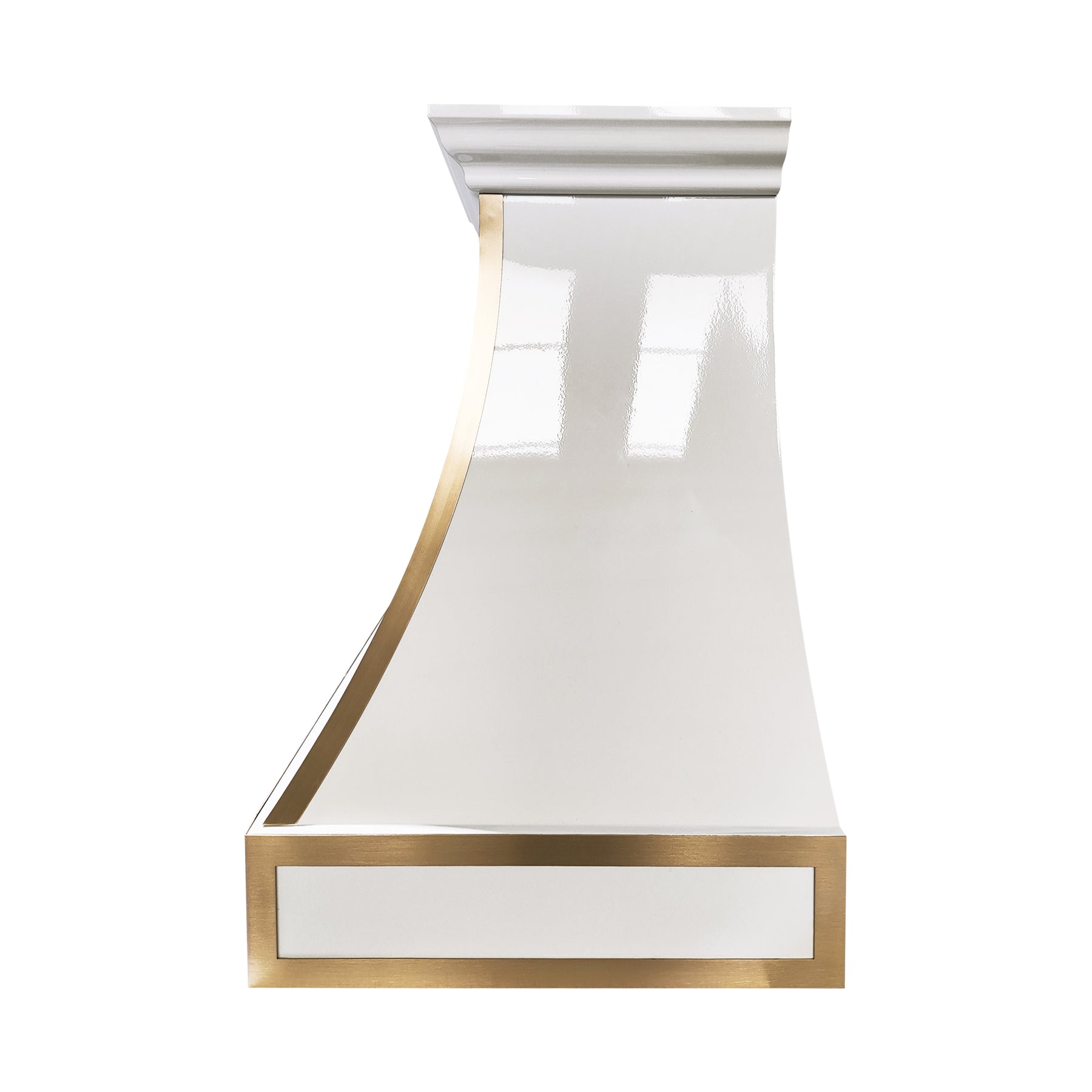Fobest Custom Luxury Stainless Steel Range Hood with Brushed Brass Straps FSS-675