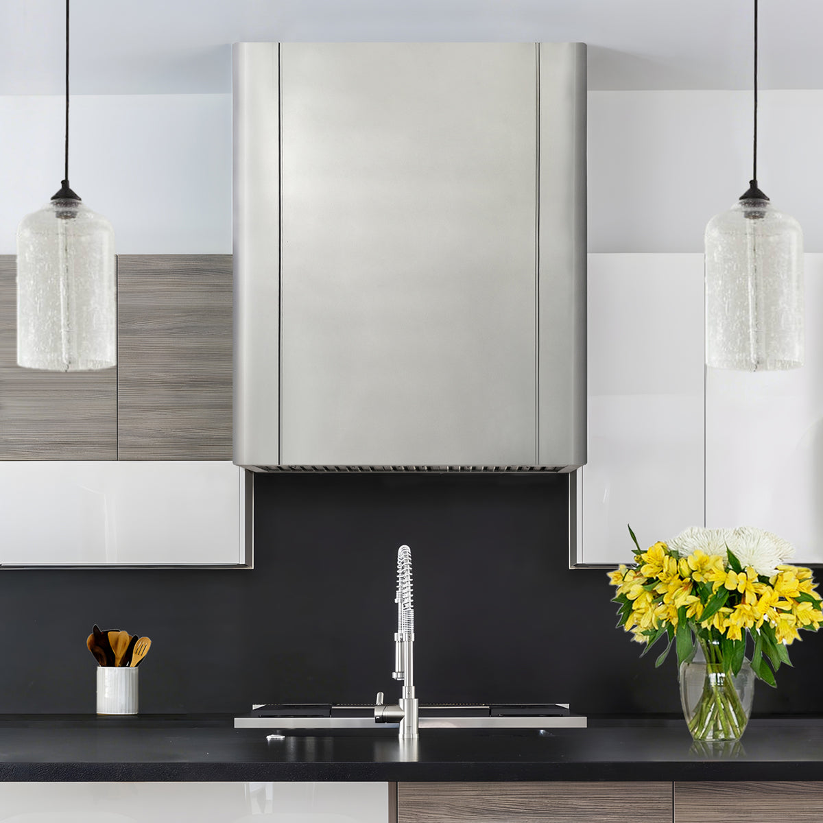 Fobest Custom Matte Stainless Steel Modern Kitchen Range Hood FSS-564