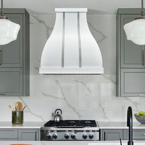 Fobest Custom Matte White Bell-Shaped Range Hood FSS-582