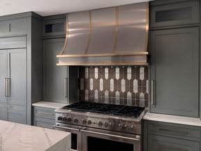 Fobest Custom Metal Range Hood In Stainless Steel and Brass Finish FSS-428