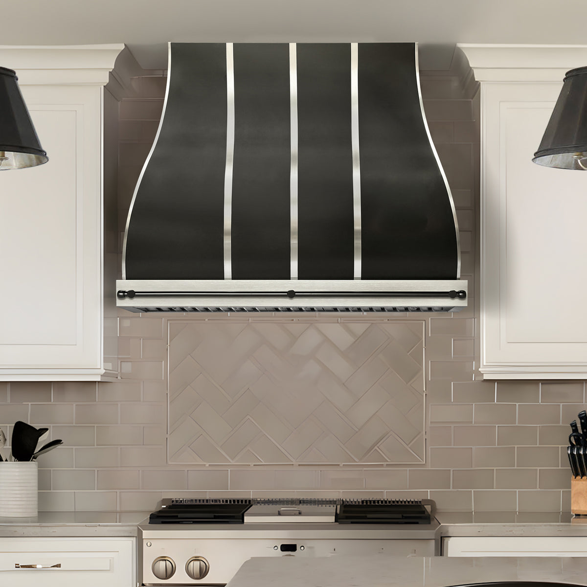 Fobest Custom Metal Range Hood in Black Stainless Steel FSS-651
