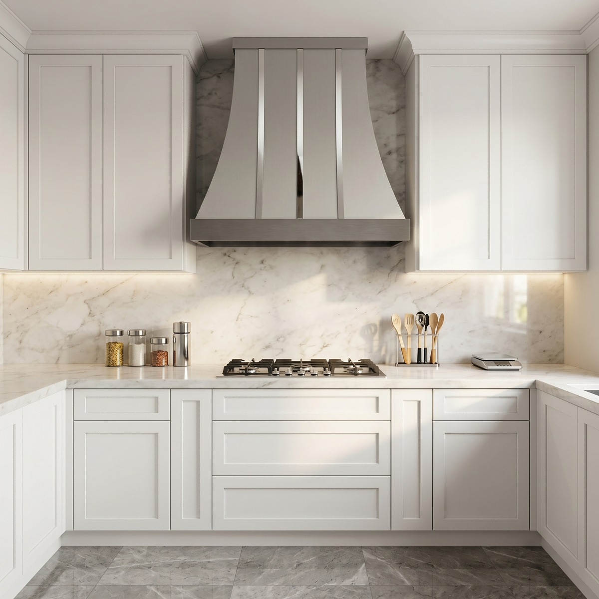 Fobest Custom Metal Range Hoods with Brushed & Polished Stainless Accents FSS-611