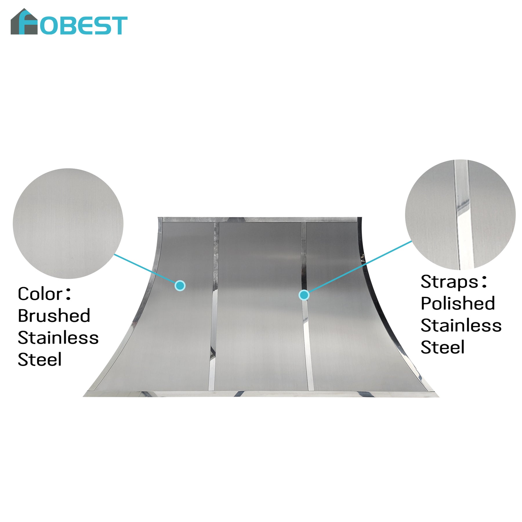 Fobest Custom Minimalist Stainless Steel Range Hood with Soft Curved Design FSS-608