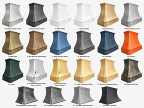 Fobest Custom Modern Aged Brass Curved Range Hood FSS-595