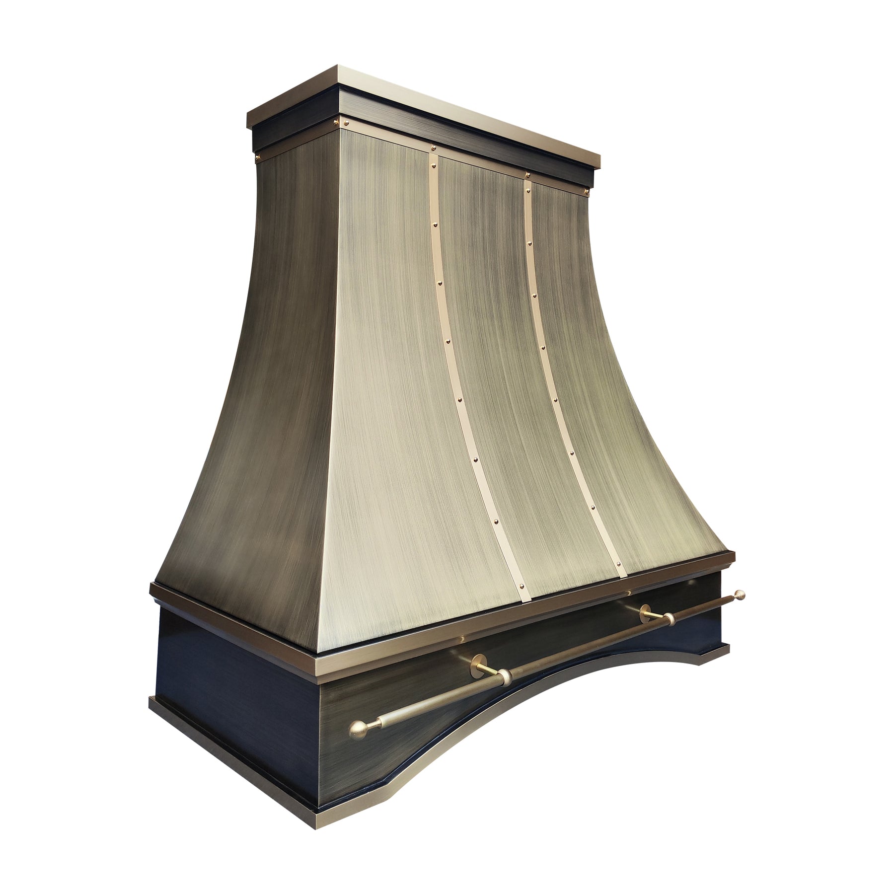 Fobest Custom Modern Brass Range Hood with Arched Finish FSS-635