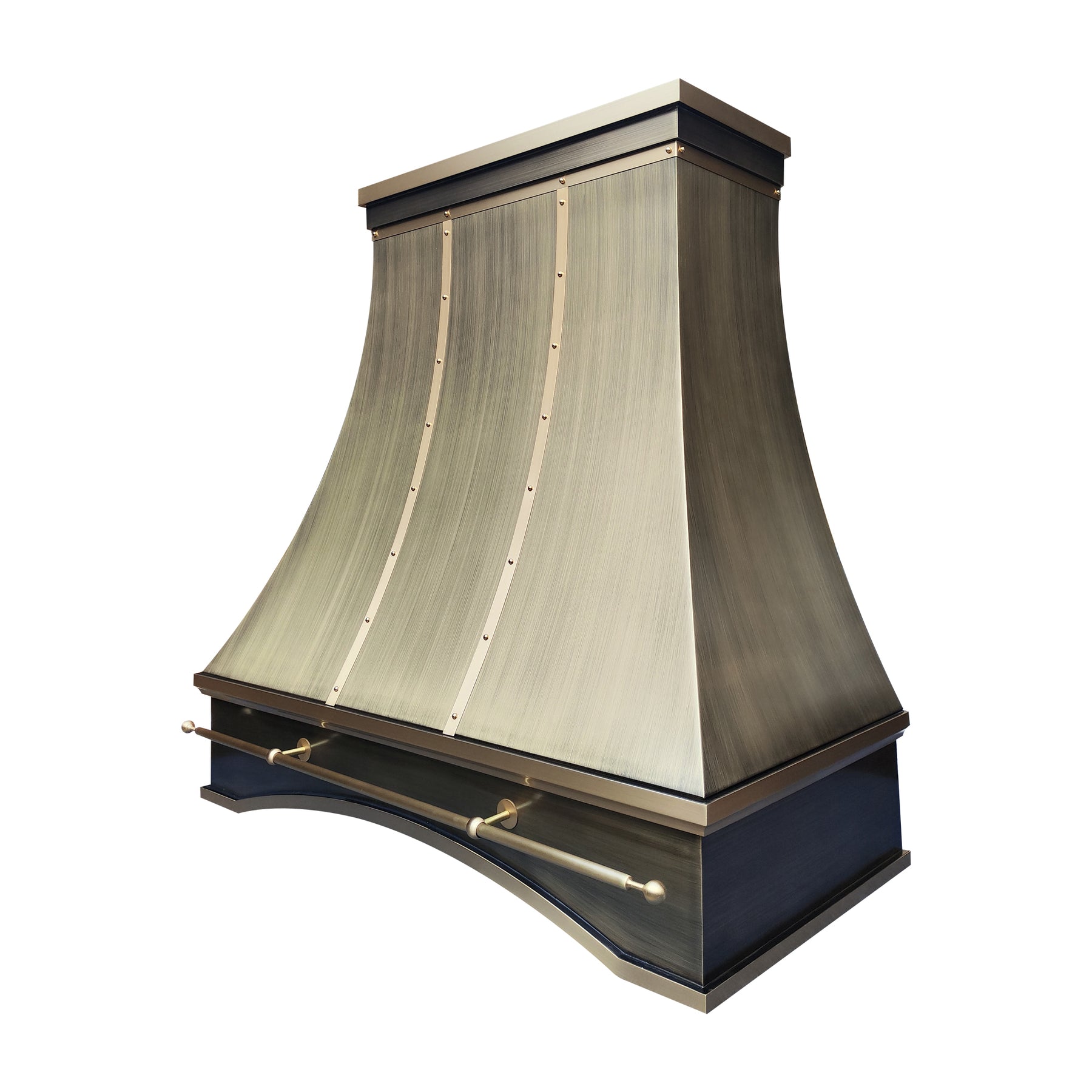 Fobest Custom Modern Brass Range Hood with Arched Finish FSS-635