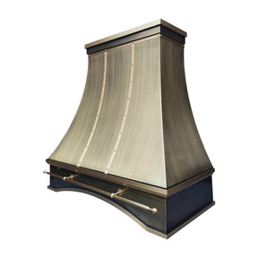 Fobest Custom Modern Brass Range Hood with Arched Finish FSS-635