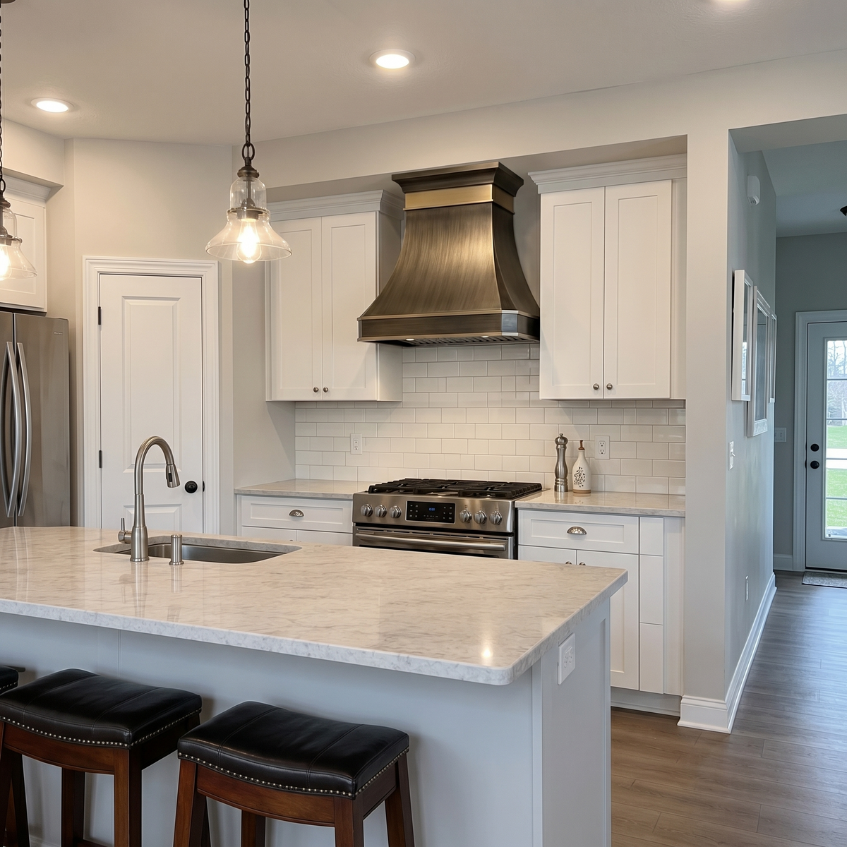 Fobest Custom Modern Brass Range Hood with Retro Royal Accents FSS-616
