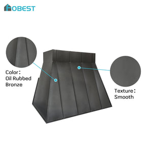 Fobest Custom Modern Oil Rubbed Bronze Range Hood FCP-387