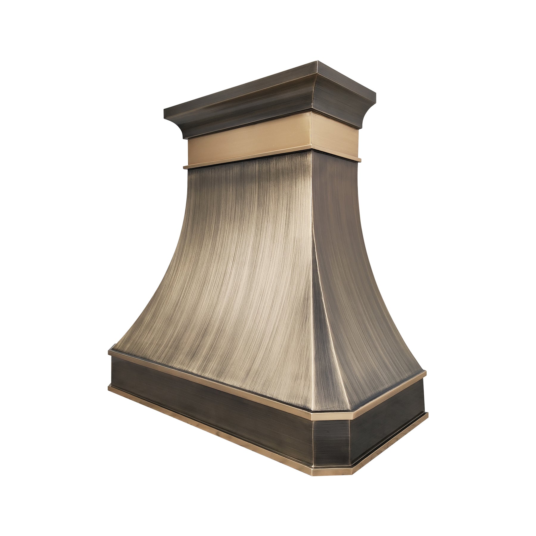 Fobest Custom Modern Brass Range Hood with Retro Royal Accents FSS-616
