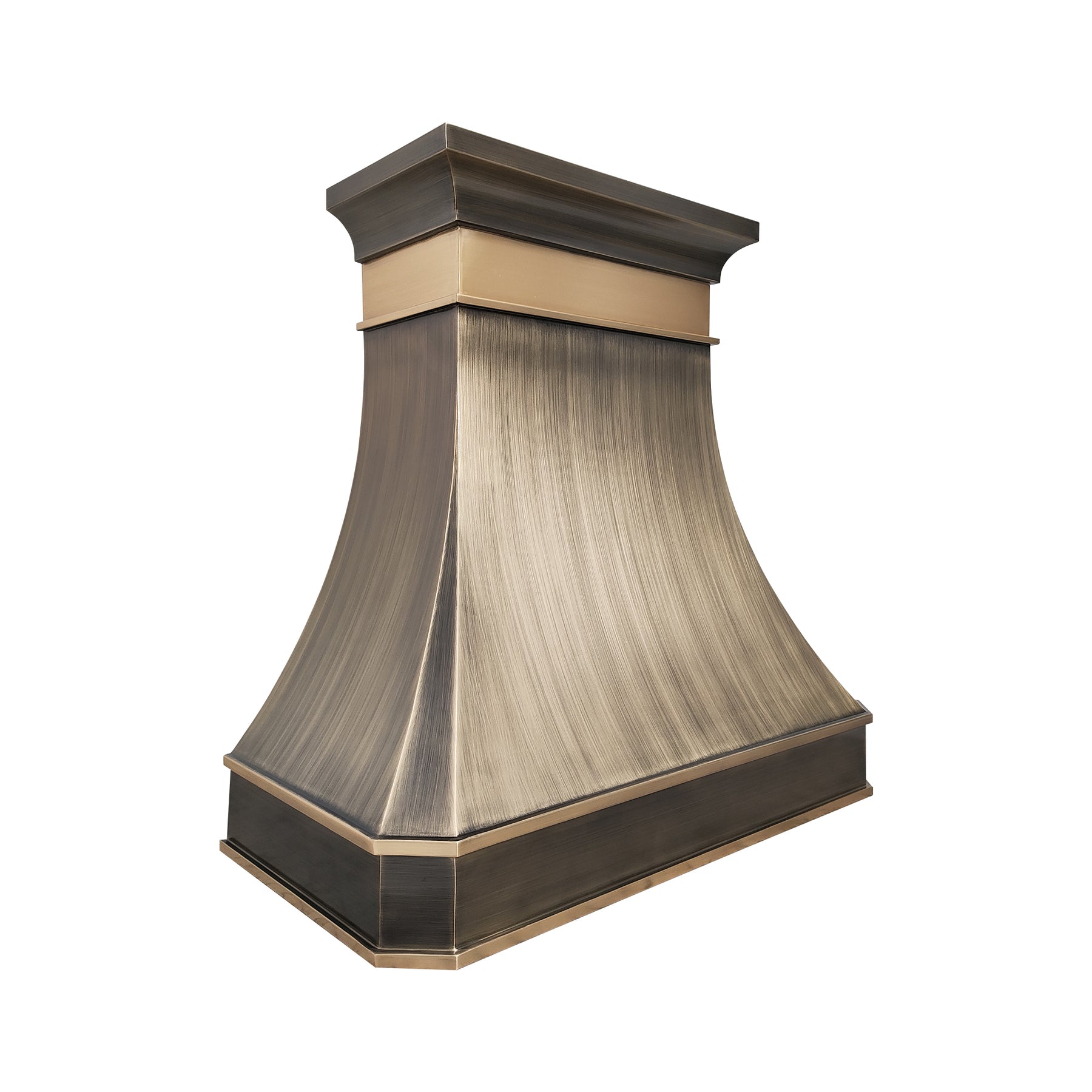 Fobest Custom Modern Brass Range Hood with Retro Royal Accents FSS-616