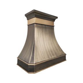 Fobest Custom Modern Brass Range Hood with Retro Royal Accents FSS-616