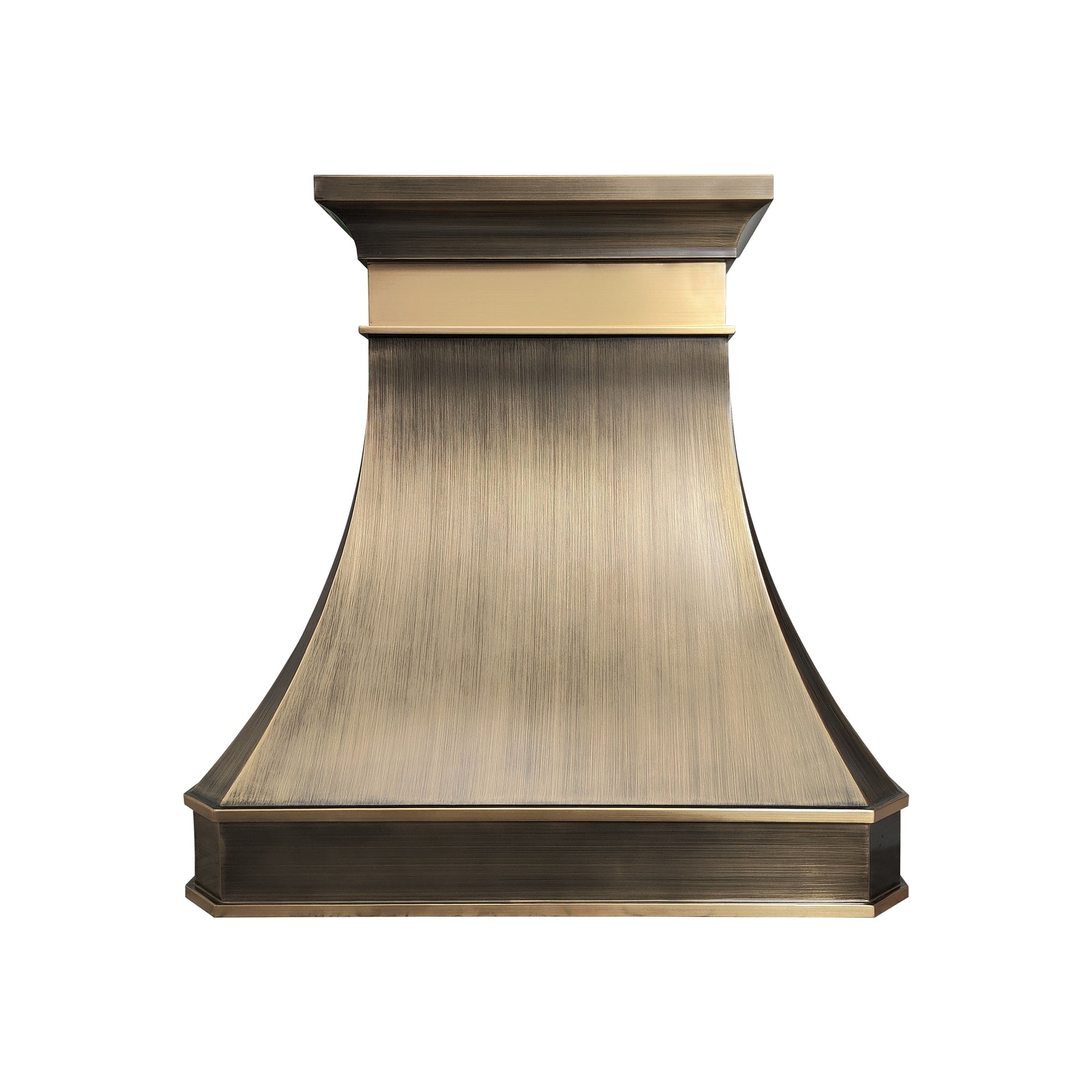 Fobest Custom Modern Brass Range Hood with Retro Royal Accents FSS-616