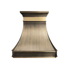 Fobest Custom Modern Brass Range Hood with Retro Royal Accents FSS-616