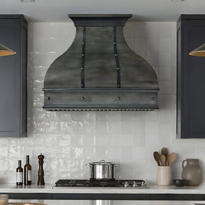 Fobest Custom Modern Zinc Range Hood with Black Details FSS-704
