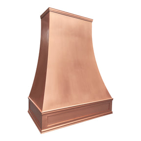 Fobest Custom Natural Copper Range Hood with Classic Smooth Finish FCP-354