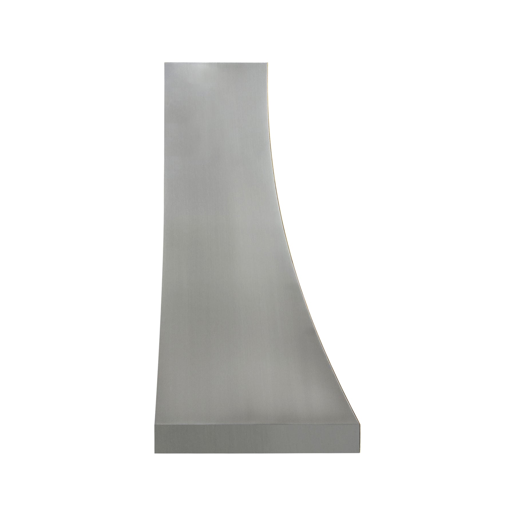 Fobest Custom Natural Zinc Range Hood with Brushed Brass Frame FSS-650