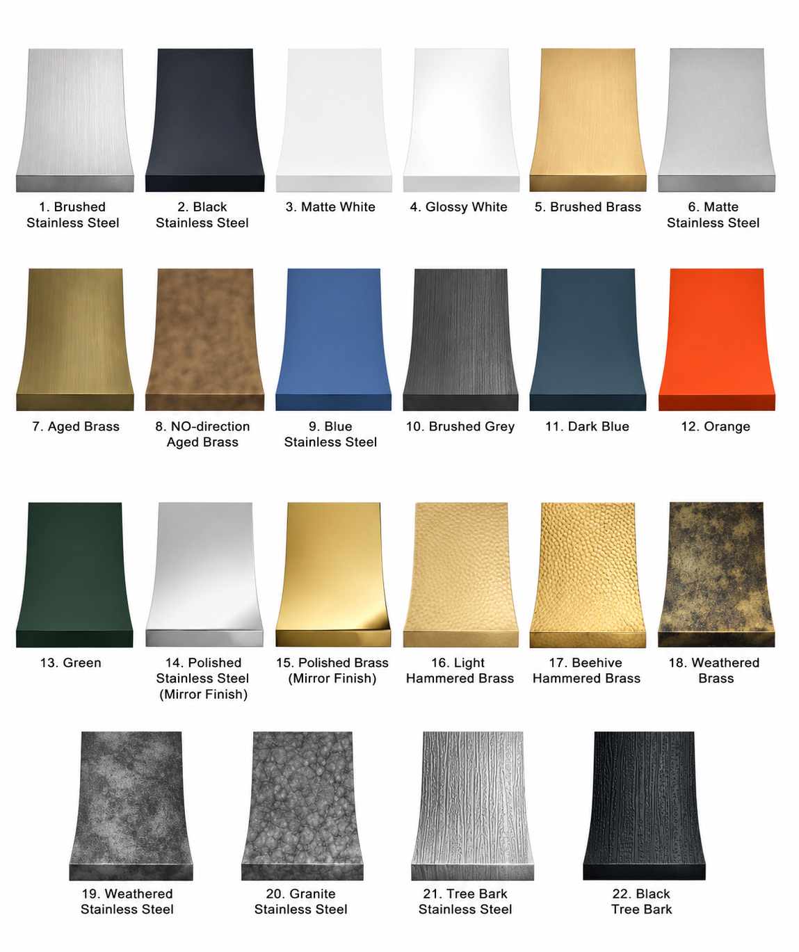 Fobest Custom No-Directional Aged Brass Range Hood in Curved Square Design FSS-572