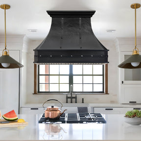 Fobest Custom Oil Rubbed Bronze Island Range Hood with Hammered Texture FCP-345