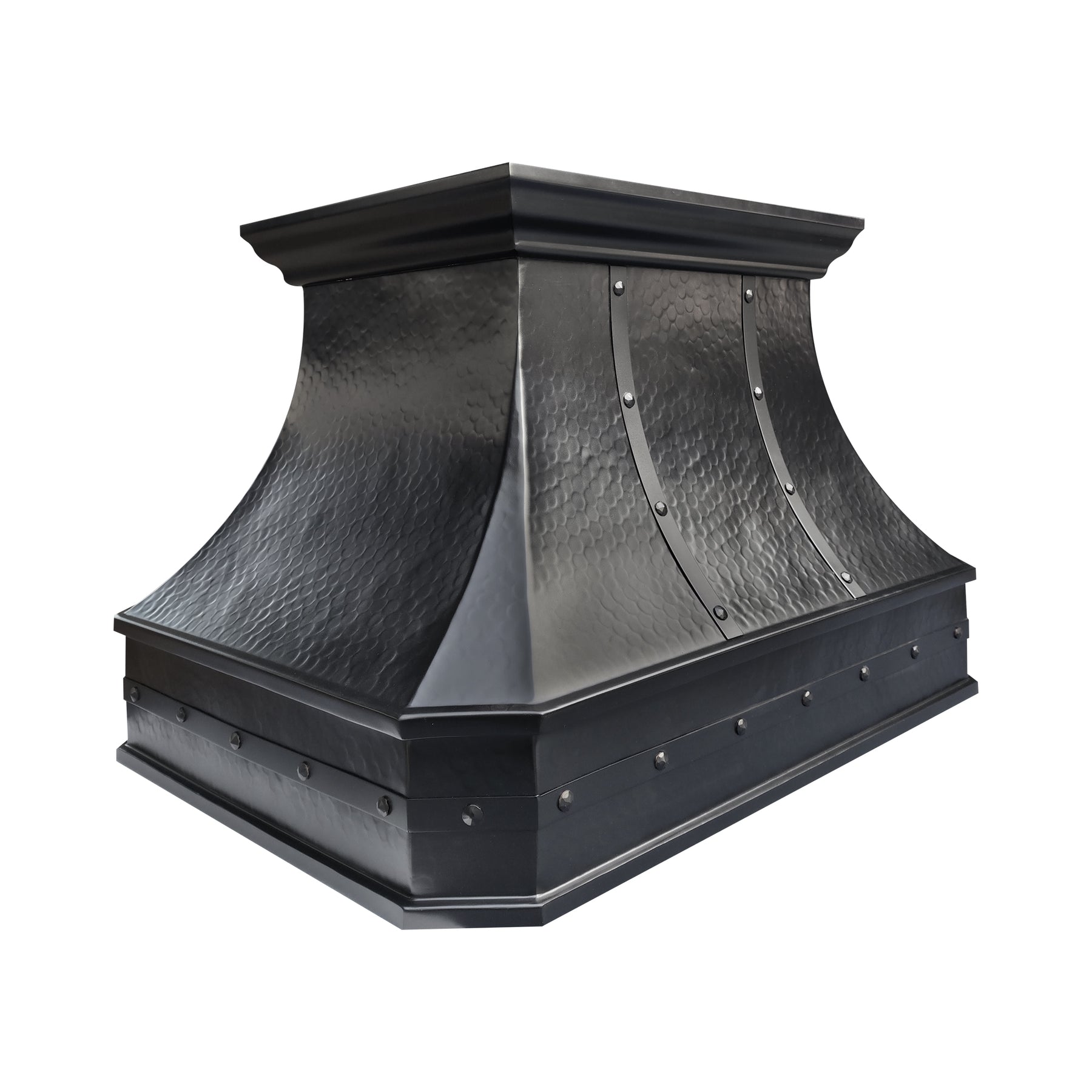 Fobest Custom Oil Rubbed Bronze Island Range Hood with Hammered Texture FCP-345