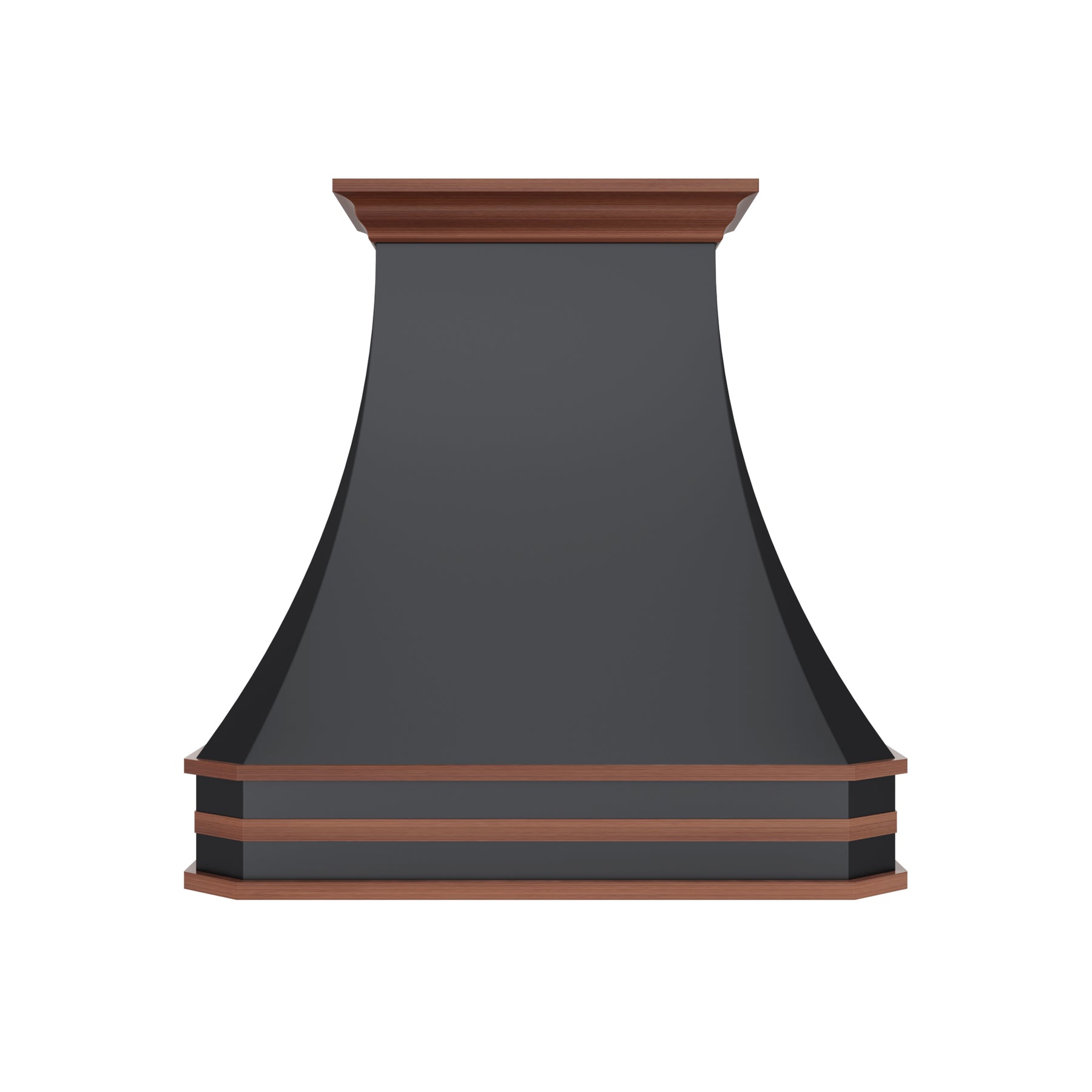 Fobest Custom Oil Rubbed Bronze Range Hood with Antique Copper Straps FCP-374