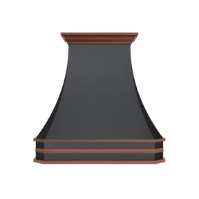 Fobest Custom Oil Rubbed Bronze Range Hood with Antique Copper Straps FCP-374