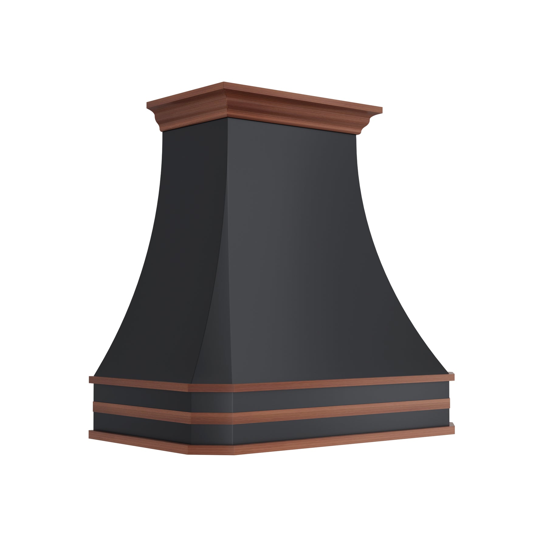 Fobest Custom Oil Rubbed Bronze Range Hood with Antique Copper Straps FCP-374