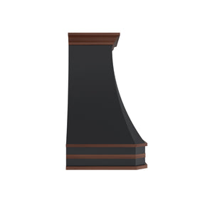 Fobest Custom Oil Rubbed Bronze Range Hood with Antique Copper Straps FCP-374