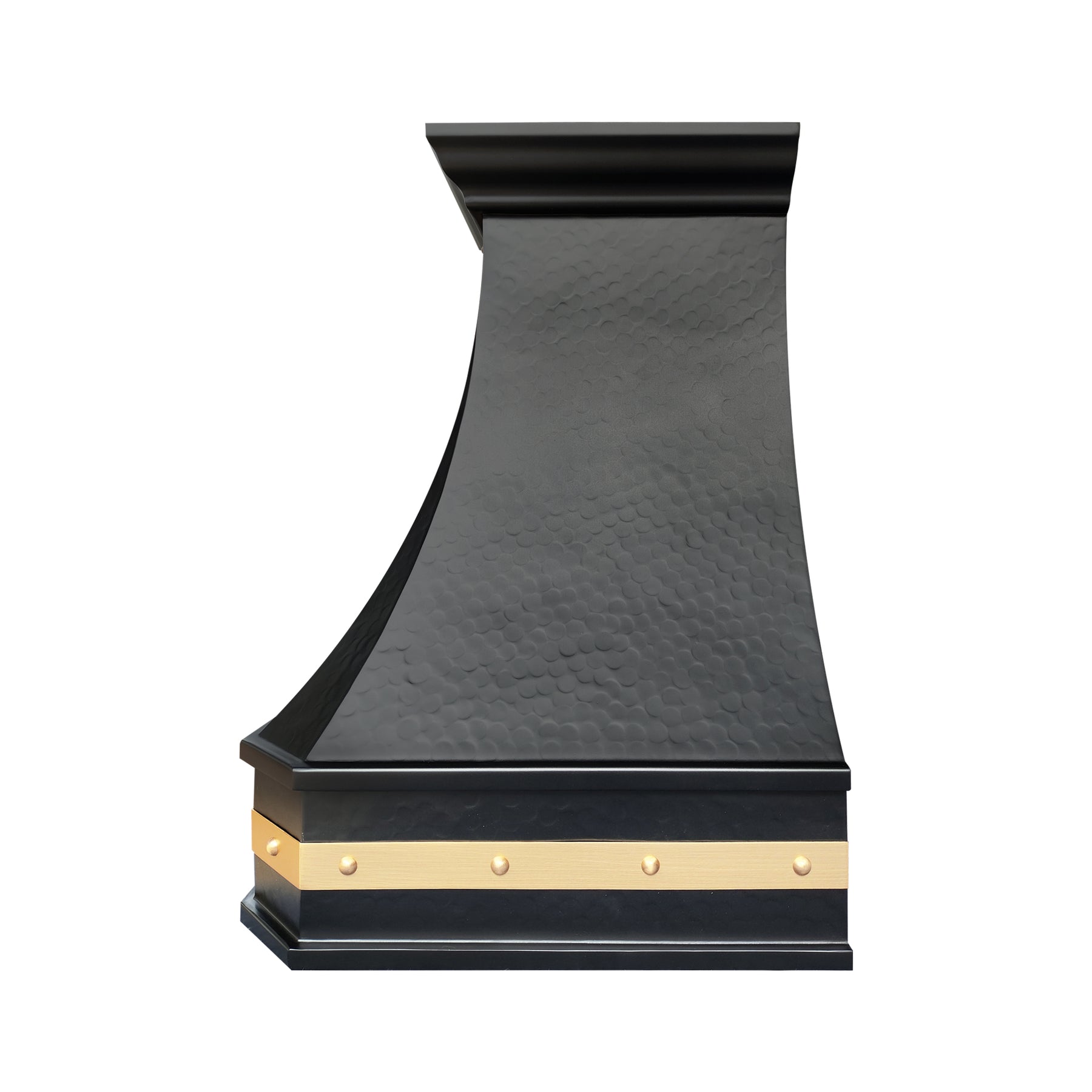 Fobest Custom Oil Rubbed Bronze Range Hood with Brass Straps & Rivet Details FCP-371
