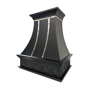 Fobest Custom Oil Rubbed Bronze Range Hood with Hand-Carved Apron Design FCP-366