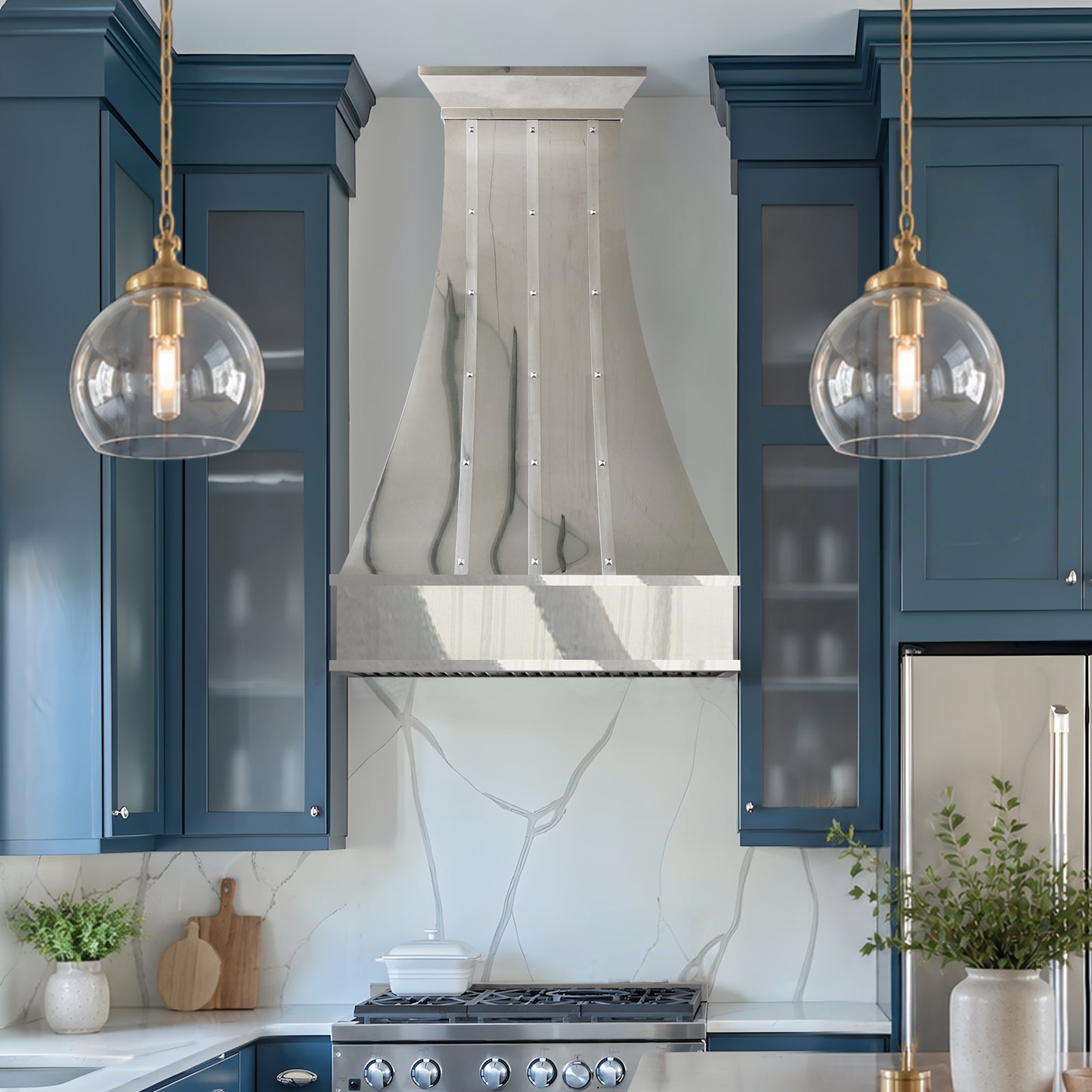 Fobest Custom Polished Stainless Steel Range Hood Modern Easy-Clean Kitchen Hood FSS-666