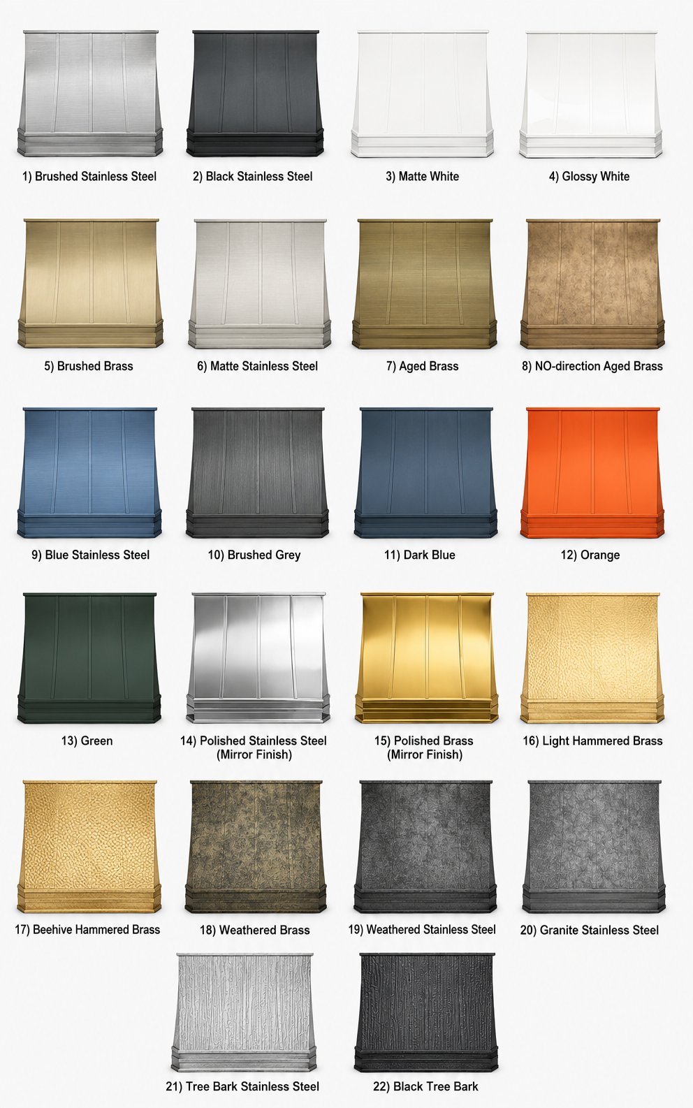 Fobest Custom Range Hood Brass Finish FSS-310