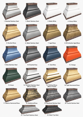Fobest Custom Range Hood Stainless Steel with Copper straps FSS-126