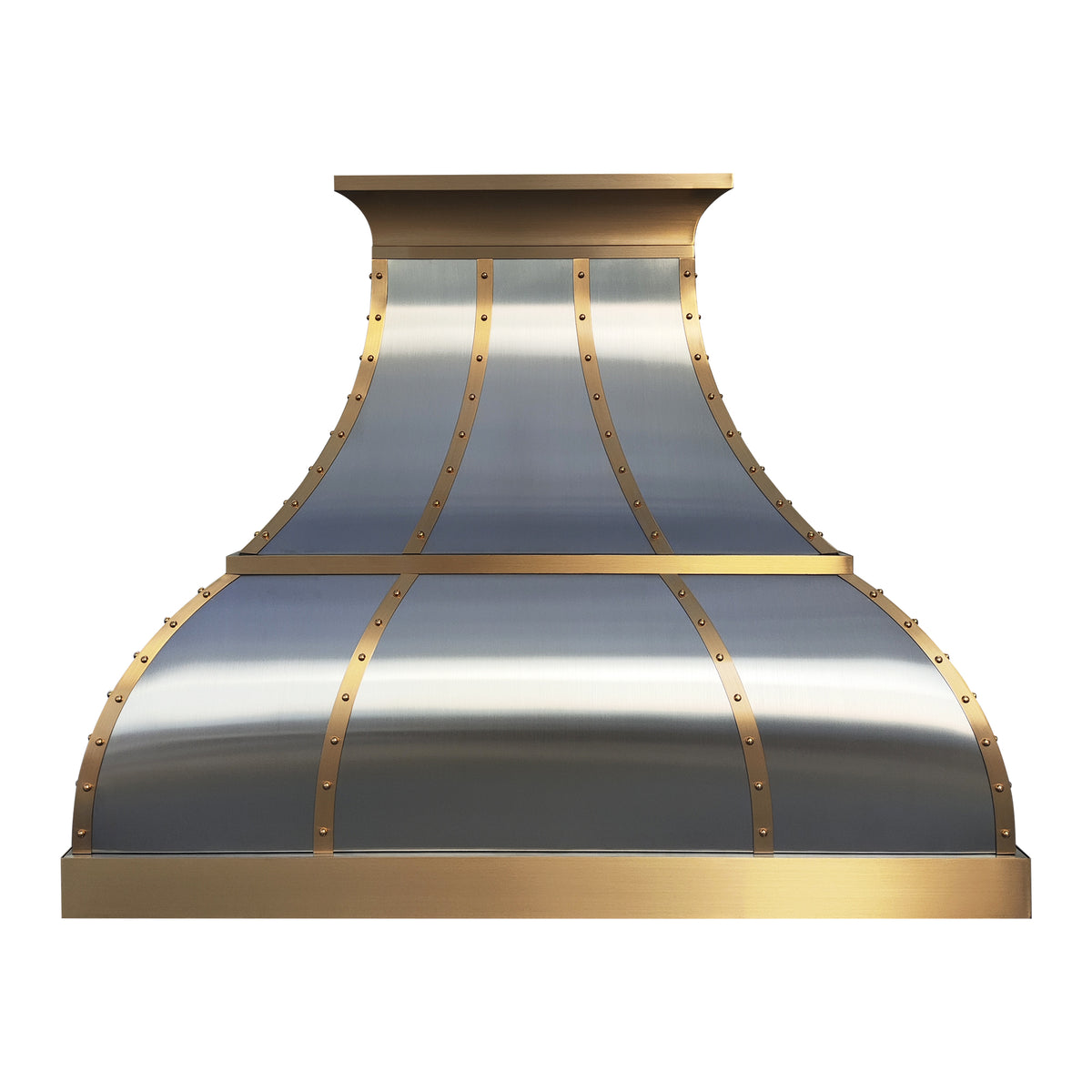 Fobest Custom Kitchen Range Hood Stainless with Brass Trims FSS-468