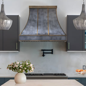 Fobest Custom Dark Zinc Range Hood with Retro Accents FSS-555