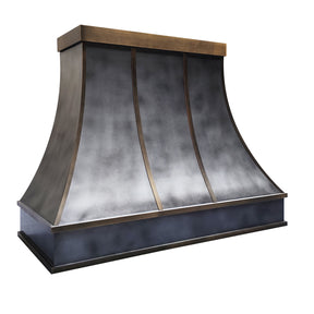 Fobest Custom Dark Zinc Range Hood with Retro Accents FSS-555