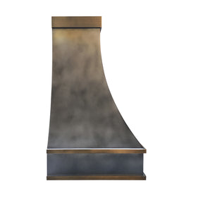 Fobest Custom Dark Zinc Range Hood with Retro Accents FSS-555